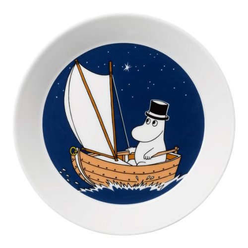 ARABIA ( Arabic ) Moomin plate Papa deep blue 19cm