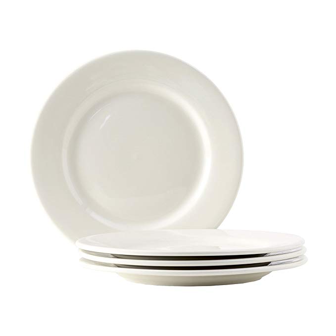 Tuxton Home Reno American Wide Rim Dinner Plate (Set of 4), 10 1/2