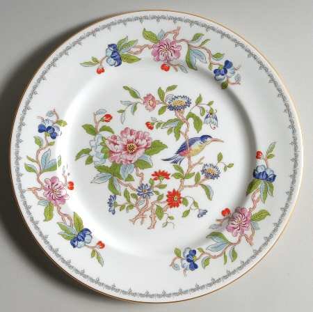 John Aynsley Pembroke-Gold Trim Dinner Plate, Fine China Dinnerware