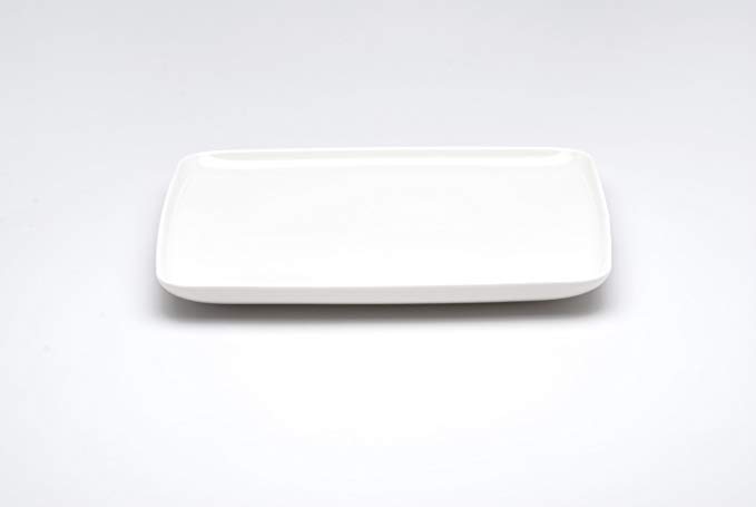 Red Vanilla Everytime White Rectangular Dinner Plate