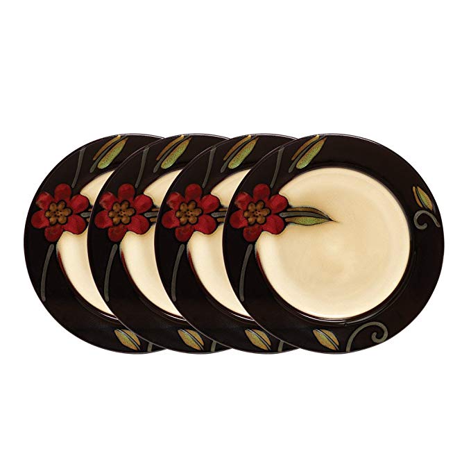 Gourmet Basics Blossom Vine Dinner Plate (11-Inch, Set of 4)