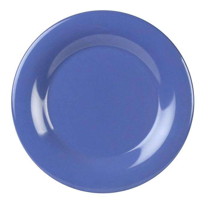Excellante 12-Piece Series Wide Rim Plate, 6-1/2-Inch, Purple