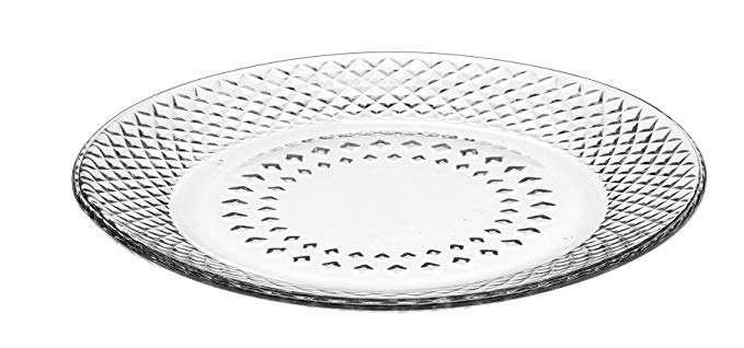 Libbey Montclair Glass Dinner Plates (Set of 12), Clear