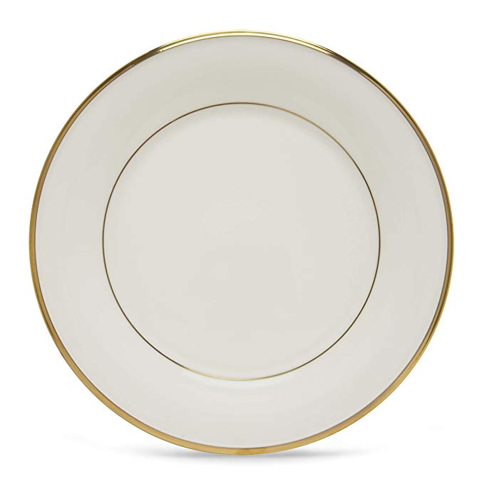 Lenox Eternal White Gold Banded Bone China Dinner Plate