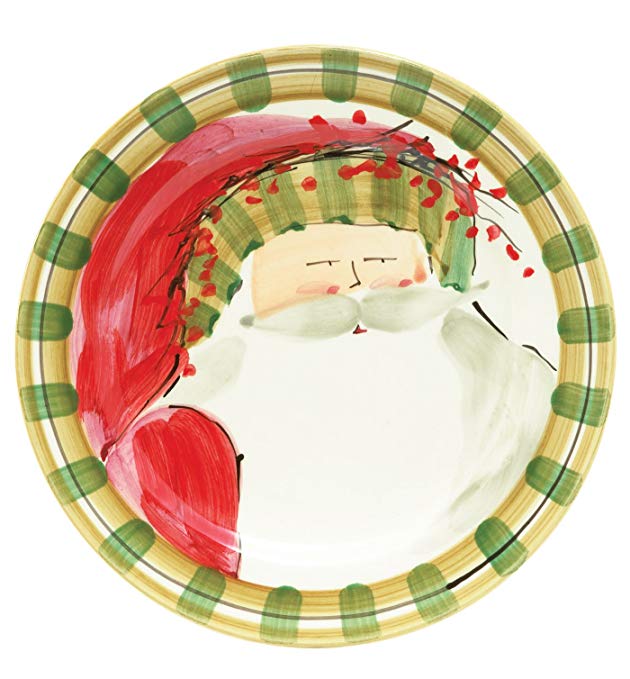 Old St. Nick Dinner Plate - Striped Hat