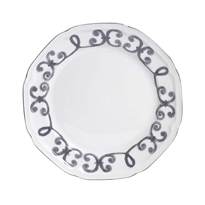 Mikasa Antique White Scroll Dinner Plate, 10.75-Inch