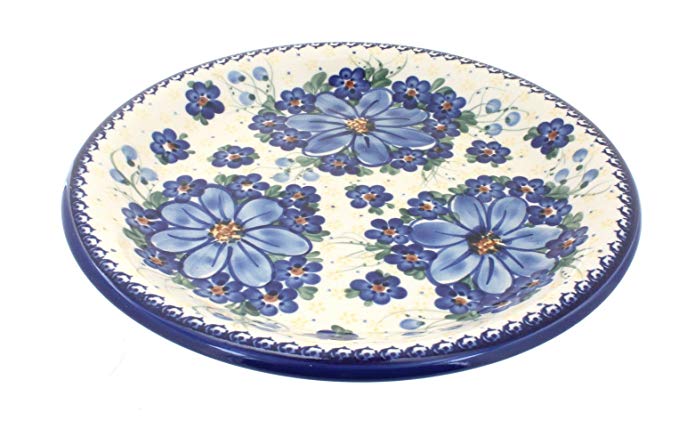 Blue Rose Polish Pottery Daisy Surprise Dinner Plate