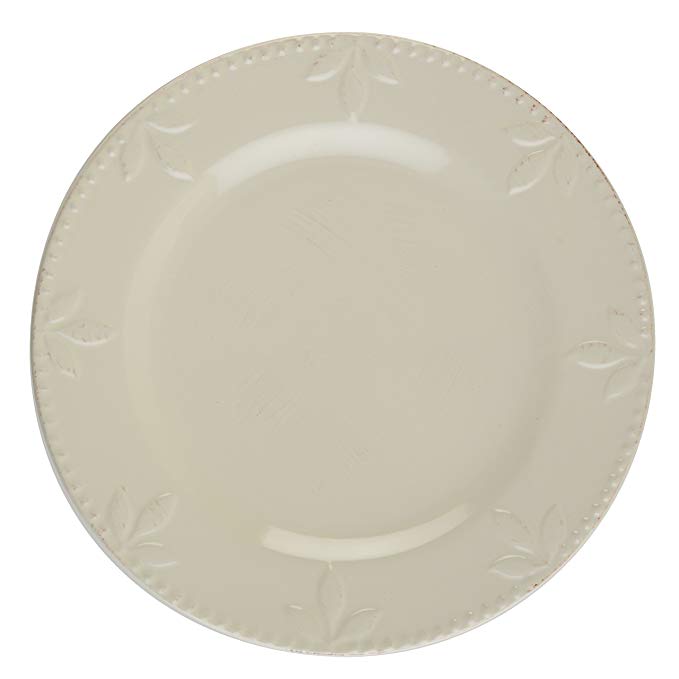 Signature Housewares Sorrento Collection Set of 4 Dinner Plates, 11-Inch, Ivory