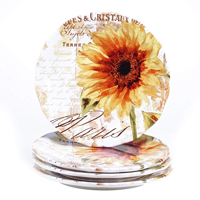 Certified International Paris Sunflower Dinner Plate (Set of 4), 11