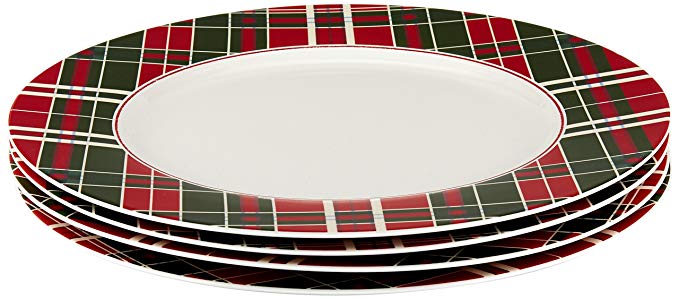 Lenox Vintage Plaid Dinner Plates, Set of 4