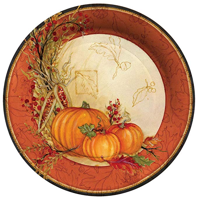 C.R. Gibson 8 Count Autumn Array Paper Dinner Plates