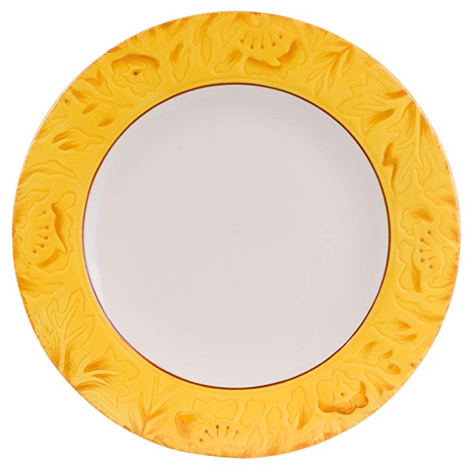 Flower Market Collection, Dinner Plate, Naples Yellow