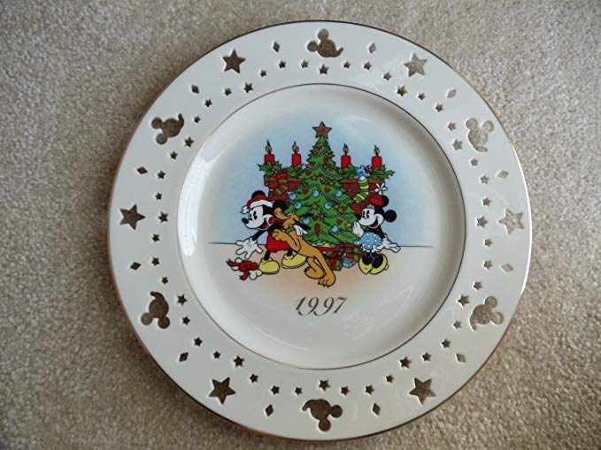 Lenox Fine China Mickey & Co Annual Limited Edition Pierced Holiday Dinner Plate 