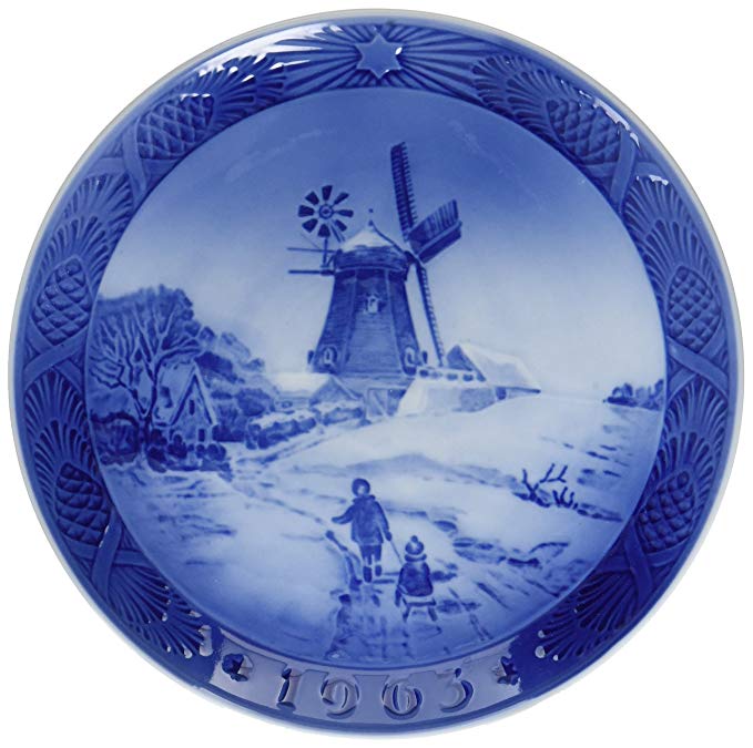 1963 Royal Copenhagen Christmas Plate - Hojsager Windmill