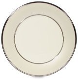 Lenox Ivory Frost Platinum Banded Ivory China Dinner Plate