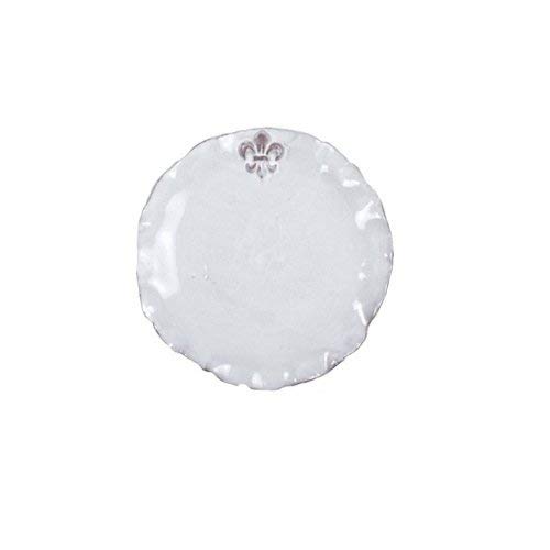 Abigails Fleur De Lis White Dinner Plate