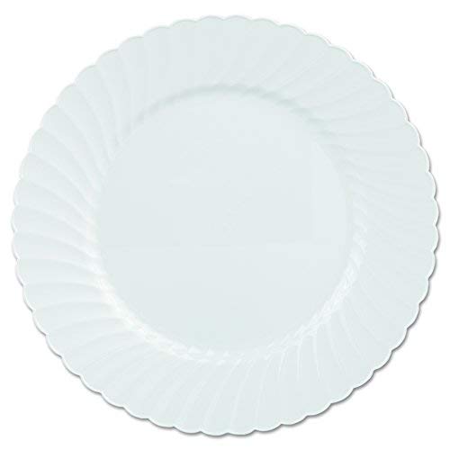 WNA CW10144W Classicware Plates, Plastic, 10.25 in, White (Case of 144)