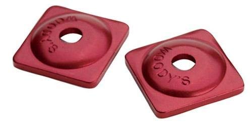 Woodys Aluminum Square Support Plates - Red - 5/16in. Thread (24pk.) ASW2-3790