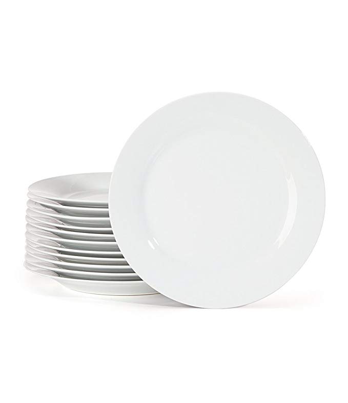 BIA Cordon Bleu Bistro Dinner Plate Set, White (Dinner Plates Set of 12)