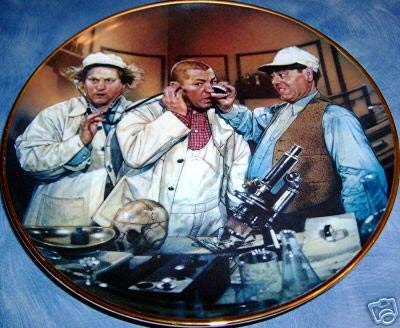 The Three Stooges Plate - Franklin Mint Collector's Plates 1994 - Doctor Howard, Doctor Fine, Doctor Howard