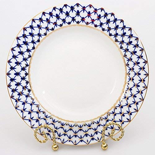 Imperial / Lomonosov Cobalt Net Porcelain Dinner Plate Smooth 7.9-inch