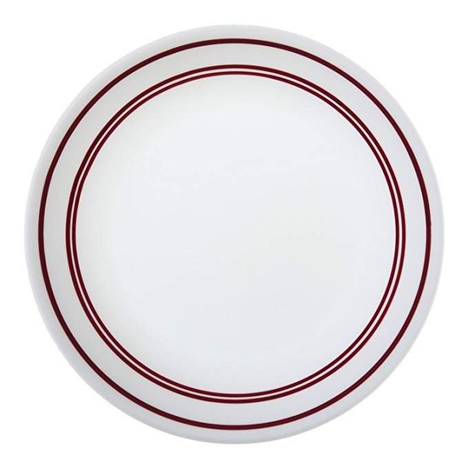 Corelle Livingware Classic Café Red 8-1/2” Lunch Plate (Set of 8)