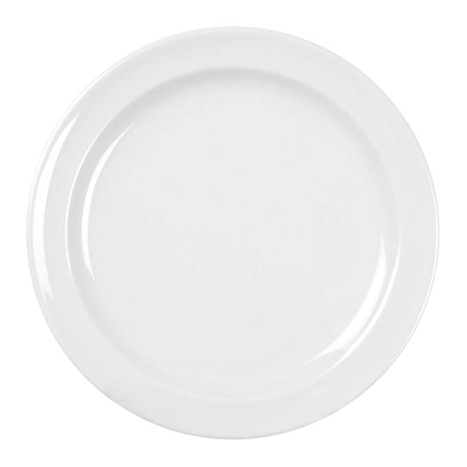 Global Goodwill Coleur Series 12-Pieces Dinner Plate, 8-Inch, Coleur White