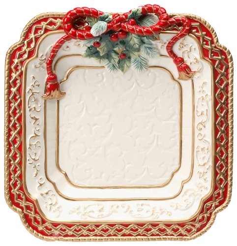 Cosmos Gifts 11 1/2-Inch Sensational Celebration Poinsettia Dinner Plate