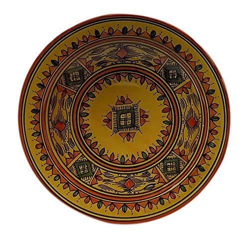 Ceramic Plates Moroccan Handmade Serving, Wall Hanging, Exquisite Colors Decorative 14 inches Diameter