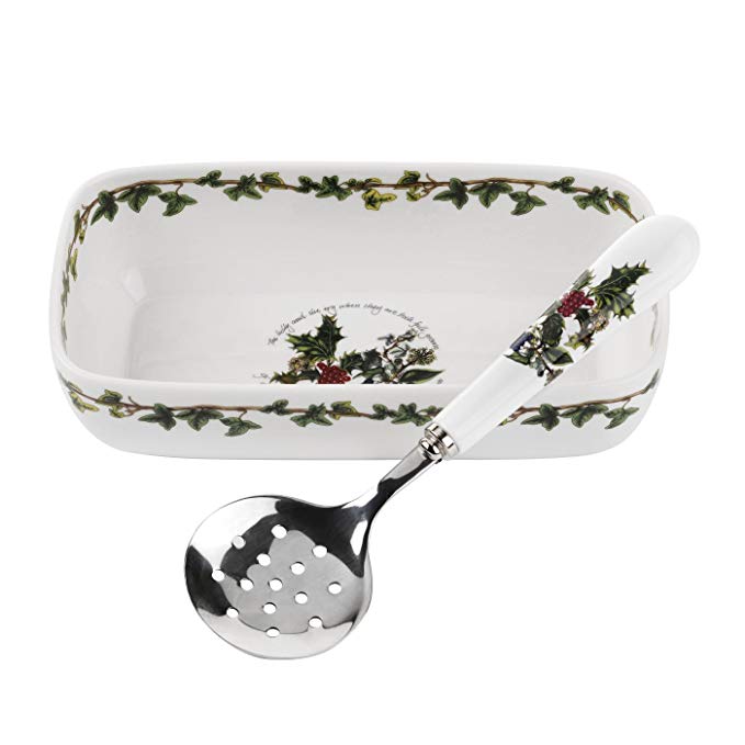 Portmeirion The Holly & The Ivy Cranberry Dish with Spoon