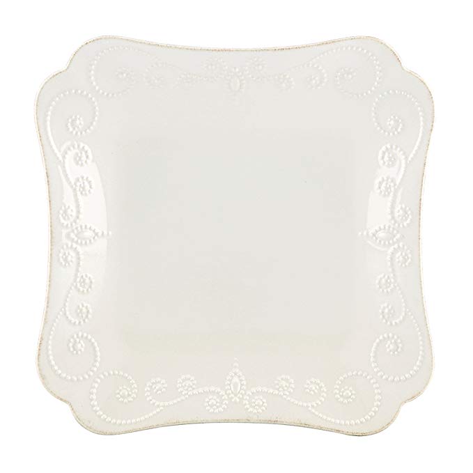 Lenox French Perle Square Dinner Plate, White