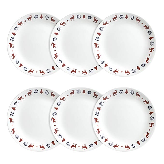 Corelle Livingware Lunch Plates (6 Pack), Nordic Blue