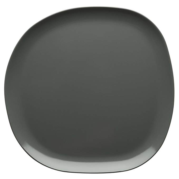 Zak Designs Moso 10-inch Eco Friendly Dinner Plates, Gray, 12 piece set